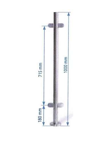 INOX ACC.POSTE SUELO 43 CENTRAL 2 PINZAS SAT