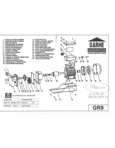 GARHE REPU.PICADORA ELEC.GR9 N..9 CASQUILLO CORONA