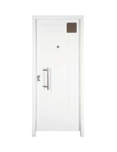 CEARCO PUERTA BARI  91 1 GLAS 3 PUNTOS BLANCA INOX DCHA