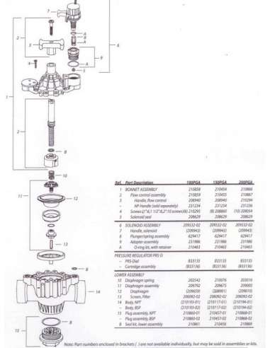 RAINBIRD REPU.ELECTROVALVULA 150PGA DIAFRAGMA 11