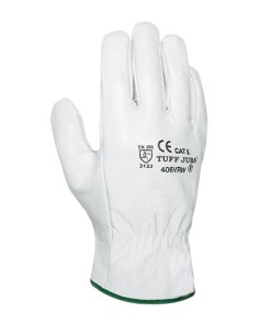 JUBA GUANTES PIEL VACUNO BLANCO B406VRW  8 M