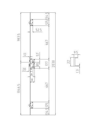 MCM CERRADURA 505A HL 3P.PIC/BUL/GAN P42 AUTO EZCU