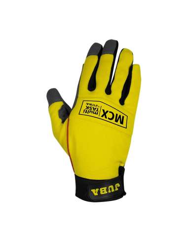 JUBA GUANTES H270Y CUERO SINTETICO ELASTANO AMARILLO/GRIS .9L