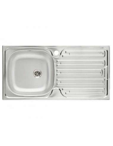 FREGADERO INOX 1 SENO  84*44+ESCURRIDOR ENCIMERA DCHA