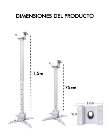 SOPORTE PROYECTOR TECHO INCLINABLE 430 A 650 CM