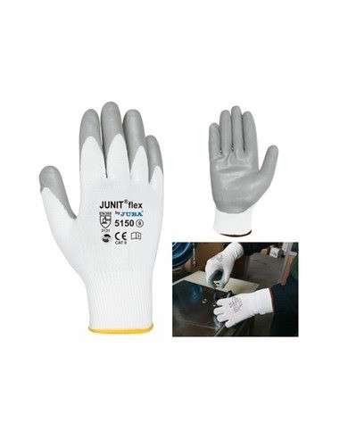 JUBA GUANTES 5150 NYLON NITRILO GRIS/BLANCO 10XL