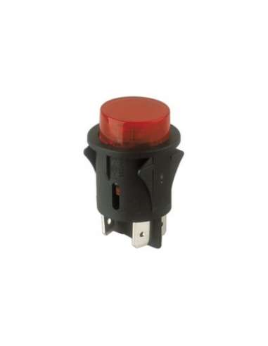 PULSADOR LED ROJO 12V