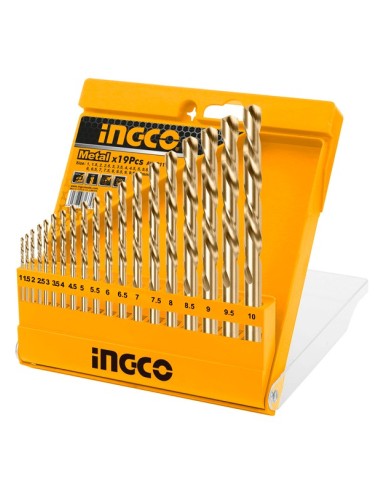 INGCO HSS 338 DRILL SET (CASE 19 PCS.1-10*0.5 AKD81195