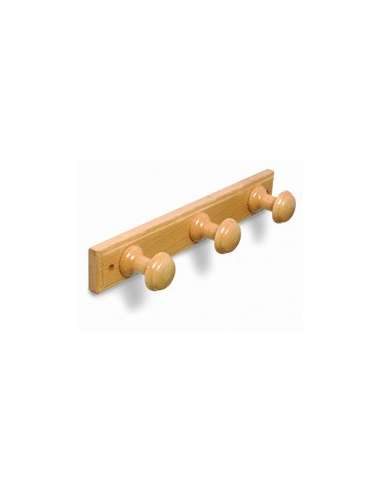 BRINOX PERCHA MADERA 3 POMOS ROBLE (1 U.B30200Y