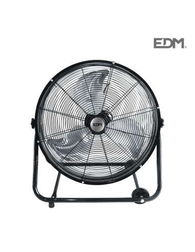 EDM VENTILADOR SUELO NEGRO 60 180W 3 ASPAS RUEDAS