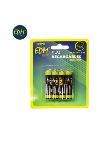 EDM PILA RECARGABLE R3 AAA 1100 mAh (4U.