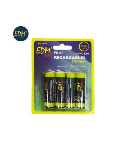 EDM PILA RECARGABLE R6 AA 2700 mAh 4U.