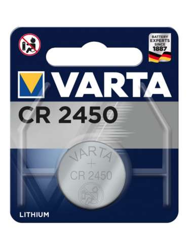 VARTA PILA BOTON LITIO CR-2450 3 V.PILA VARTA LITHIUM CR2450 3V 24,5*5,0 (1 U.