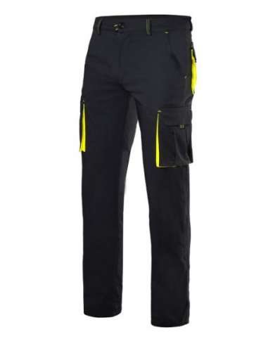 VELILLA PANTALON F103008S MULTIBOLSILLOS NEGRO BOLSILLOS AMARILLO 48