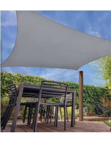 TOLDO VELA CUADRADO GRIS CLARO 5X5MTS