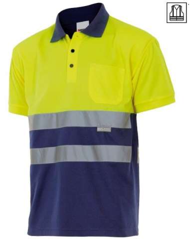 VELILLA POLO 305504 REFLECTANTE MANGA CORTA AMARILLO/AZUL XL