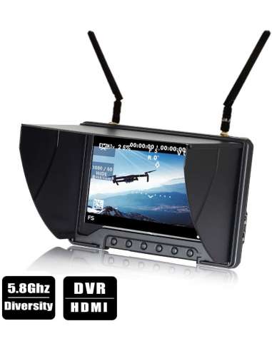 DRONE MONITOR FPV 7" HDMI 5.8GHZ C/BATERIA