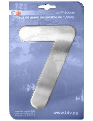 BTV NUMERO INOX 15.5 CM.7