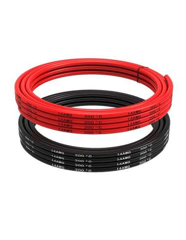 DRONE CABLE SILICONA ROJO 14AWG CALIBRE