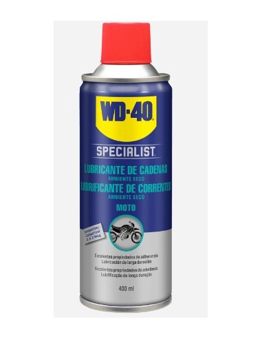 WD40 SPRAY 400 LUBRICANTE MOTO CADENA AMBIENTE SECO 