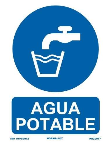 CARTEL PVC 40*30 AGUA POTABLE  