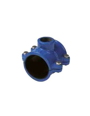 FUNDICION AZUL COLLARIN PE/PVC  63 MM.1 1/2" FIG.720