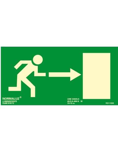 CARTEL PVC CLASE A 320*160 SUBIR ESCALERA FLECHA DERECHA