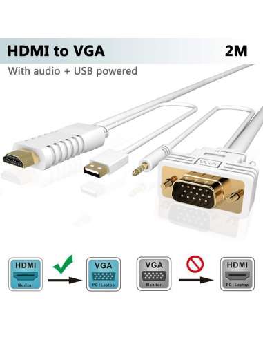 CABO HDMI M.+USB M.*VGA M.+JACK 2 M.