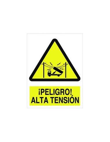 CARTEL PVC 40* 30 PELIGRO ALTA TENSION