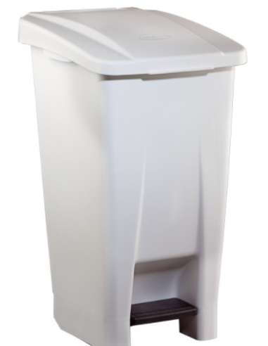 CONTENEDOR BASURA 120 L.C/RUEDAS+PELDAL+TAPA BLANCO