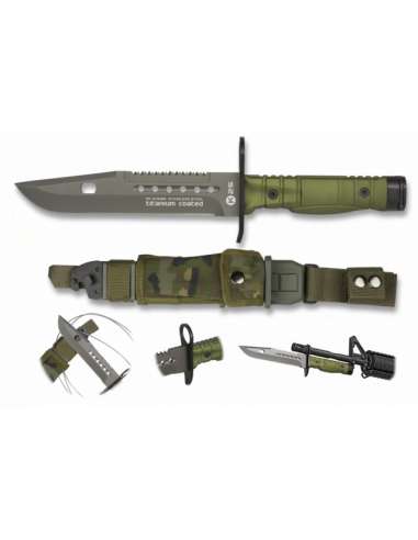 CUCHILLO TACTICO K25 BAYONETA TACTICA C/FUNDA 18CM