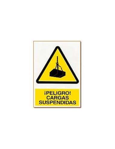 CARTEL PVC 30* 40 RIESGO CARGA SUSPENDIDA