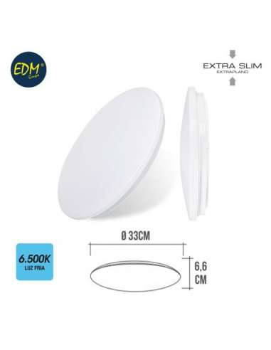 PAINEL LED SUPERFÍCIE REDONDA 330 18W.6000K DAY BRANCO DOWNLIGHT