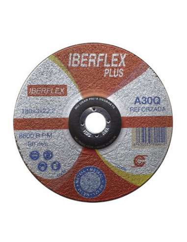 IBERFLEX DISCO CORTE ACERO HUNDIDO 180*3*22