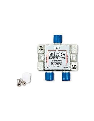 SEPARADOR SEÑAL ANTENA F 2 VIAS 5-2450MHz