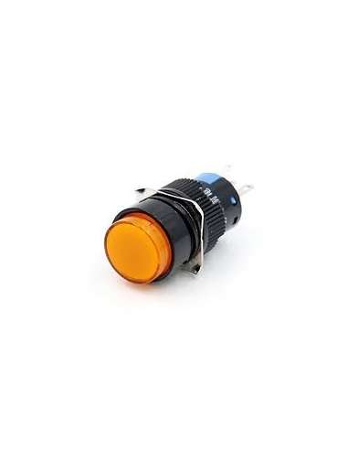 PULSADOR LED AMARILLO 12V