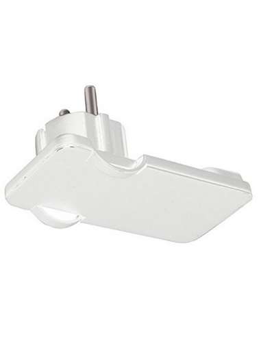 CLAVIJA MACHO SCHUKO 16A.LATERAL PLANO BLANCA