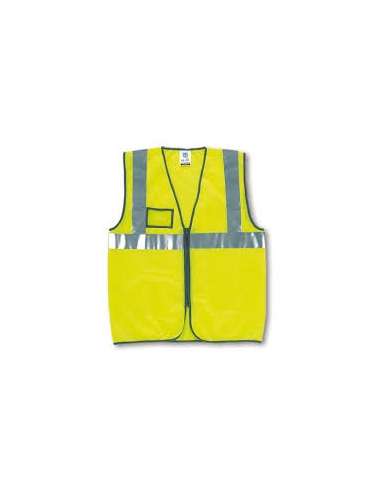 COLETE REFLETIVO MARCA COM PORTA ETIQUETA ZIPPER 288-VFCYXL AMARELO L