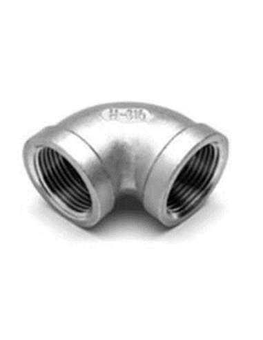 INOX ACC.CODO ROSCADO 90º H.1/2" H.1/2"