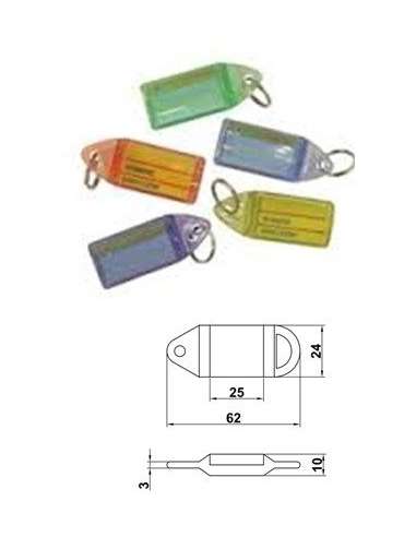 AMIG PORTAETIQUETA PLASTICO 62*24 10 SURTIDO (1 U.