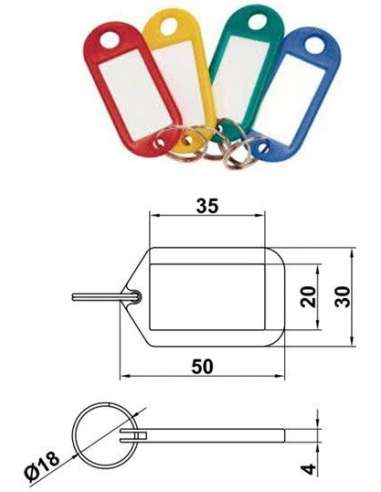 AMIG PORTAETIQUETA PLASTICO 50*30 90 SURTIDO (1 U.