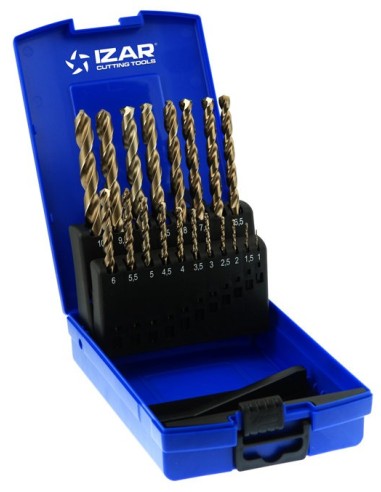 CONJUNTO DE BROCAS IZAR HSS 338 COBALT 1-10*0,5 (CAIXA 19U).