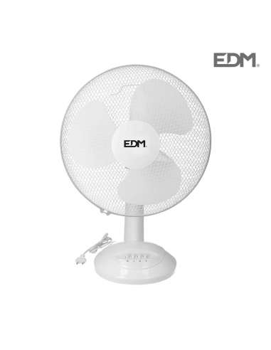 EDM VENTILADOR SOBREMESA BLANCO 30 35W 3 ASPAS