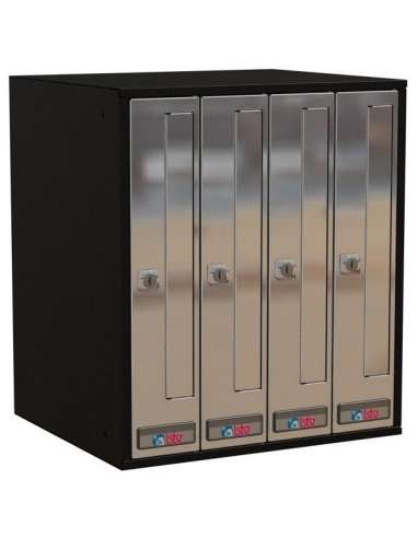 BTV BUZON PRISMA FRONTAL NEGRO/PUERTA INOX 82*400*300 