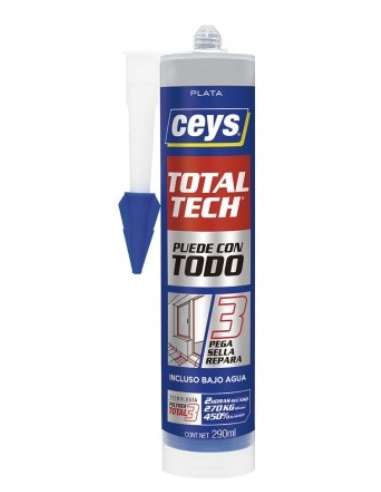 CEYS TOTAL TECH CARTUCHO 290 ML.PLATA