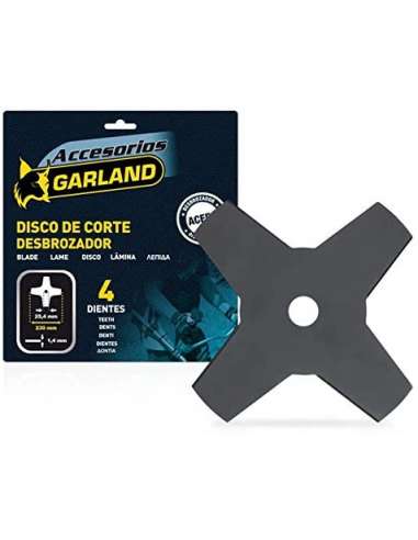 GARLAND DISCO DESBROZADORA 30CC 255*1.4 .4 DIENTES HIERBA MATORRAL