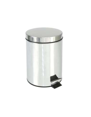 AMIG CUBO BASURA METAL REDONDO PEDAL INOX 20 L.