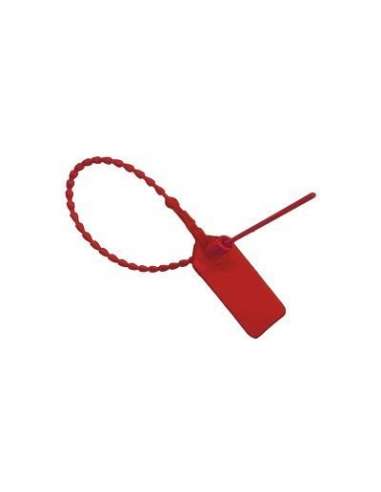 ETIQUETA COLGAR ROJA 12 CM (100 PZ.