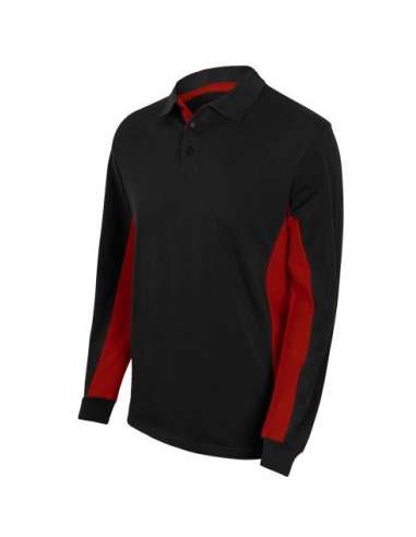 VELILLA POLO 105514 M/LARGA BICOLOR NEGRO/ROJO L