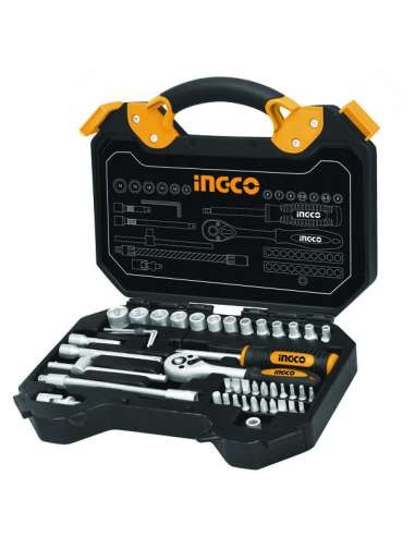 INGCO JUEGO CARRACA 1/4" (MALETA 45 PZ.HKTS14451